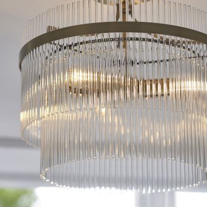Endon 112575 - Felületre szerelhető csillár  MARIETTA 3xE14/7W/230V réz/átlátszó