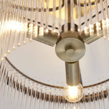 Endon 112575 - Felületre szerelhető csillár  MARIETTA 3xE14/7W/230V réz/átlátszó