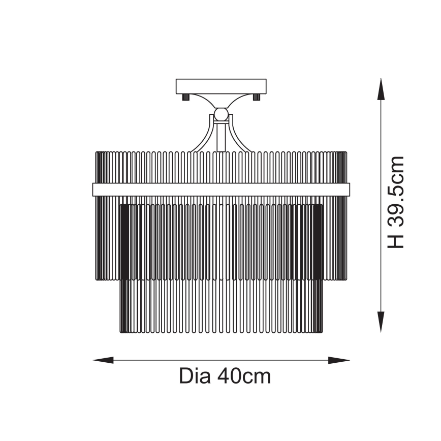 Endon 112575 - Felületre szerelhető csillár  MARIETTA 3xE14/7W/230V réz/átlátszó