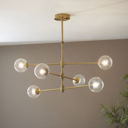 Endon 114039 - Rúdfüggeszték 6xG9/3,2W/230V arany