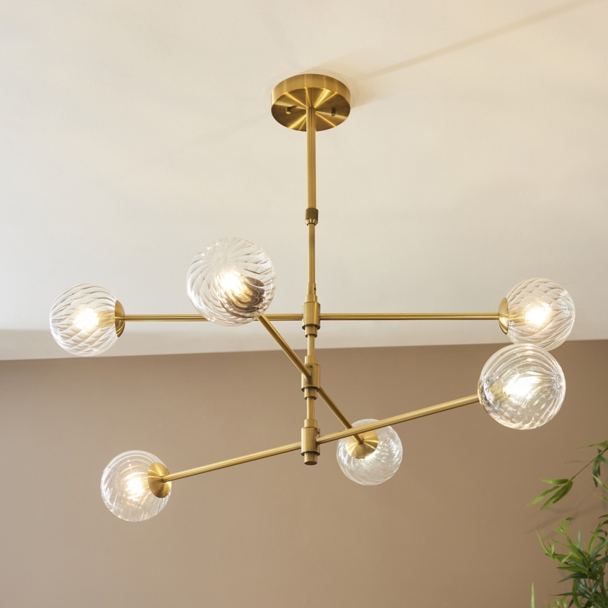 Endon 114039 - Rúdfüggeszték 6xG9/3,2W/230V arany