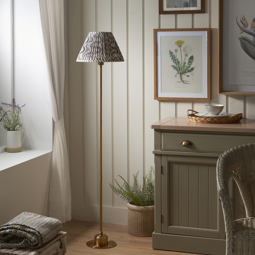 Endon 114785 - Dimmelhető, újratölthető LED állólámpa BURLEY LED/1,5W/5V 3600 mAh sárgaréz/szürke