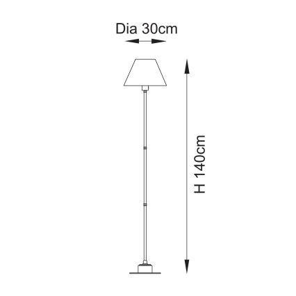 Endon 114785 - Dimmelhető, újratölthető LED állólámpa BURLEY LED/1,5W/5V 3600 mAh sárgaréz/szürke