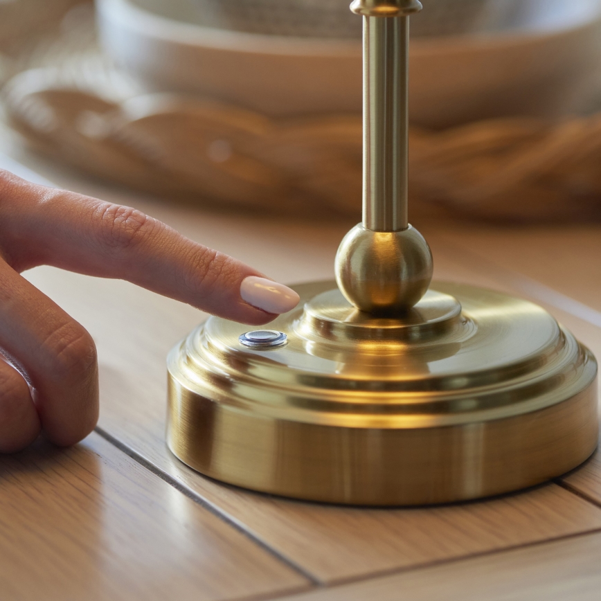 Endon 114800 - LED Dimmelhető Asztali lámpa tölthető BURLEY LED/1,5W/5V 3600 mAh réz/zöld