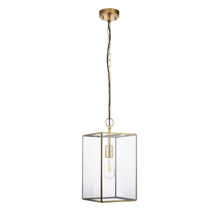Endon 119141 - HAMMOND láncos csillár 1xE27/10W/230V 21,5x21,5 cm, sárgaréz