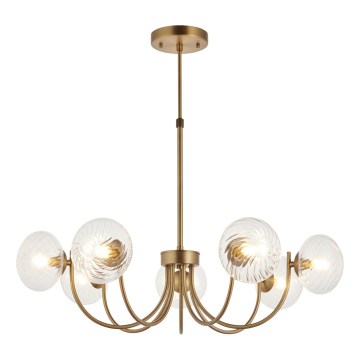 Endon 119224 - Kábeles csillár HAGUE 7xG9/5W/230V sárgaréz