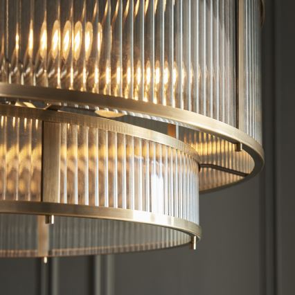 Endon 119456 - RIDGETON láncos csillár 8xE14/7W/230V matt króm