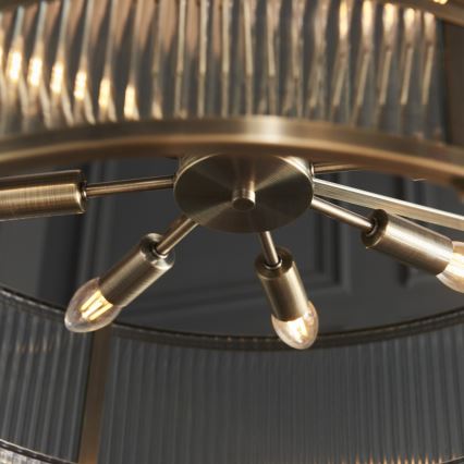 Endon 119456 - RIDGETON láncos csillár 8xE14/7W/230V matt króm