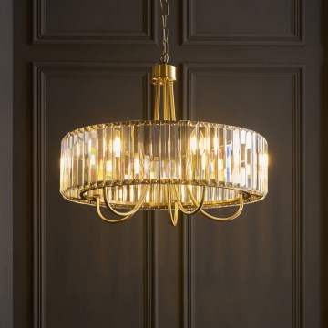 Endon 119610 - Láncos csillár VISCONTI 5xE14/6W/230V sárgaréz