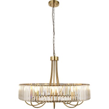 Endon 119611 - Láncos csillár VISCONTI 8xE14/6W/230V sárgaréz