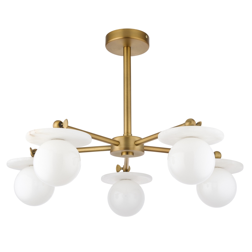 Endon 120037 - CERCHIO rúdra szerelt csillár 5xG9/5W/230V, sárgaréz