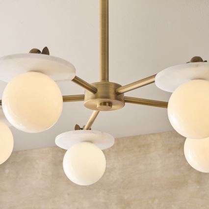 Endon 120037 - CERCHIO rúdra szerelt csillár 5xG9/5W/230V, sárgaréz