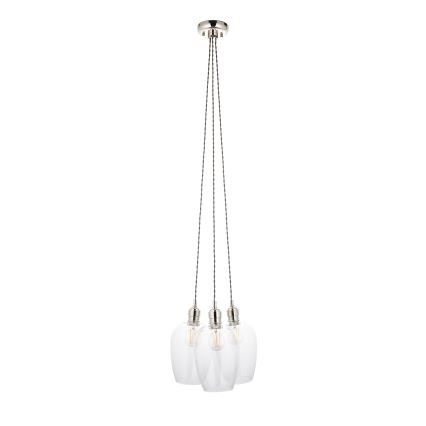 Endon 120644 - Kábeles csillár 3xE27/10W/230V, fényes króm