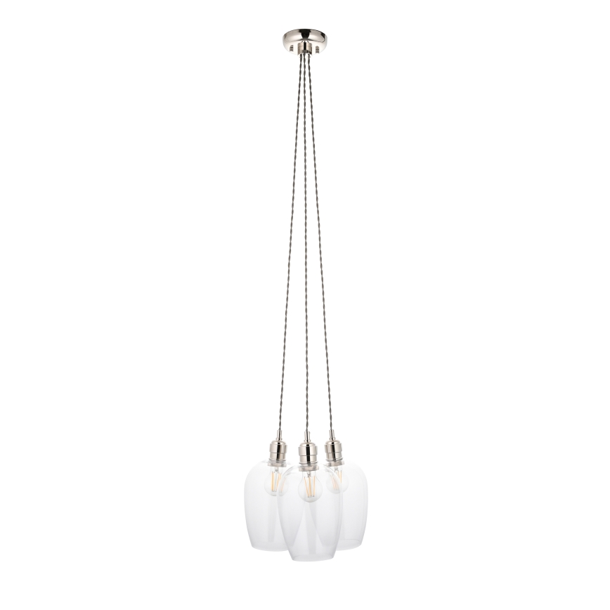 Endon 120644 - Kábeles csillár 3xE27/10W/230V, fényes króm