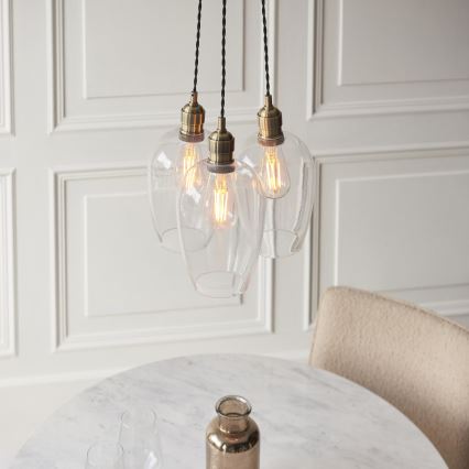 Endon 120648 - Zsinóros csillár 3xE27/10W/230V, sárgaréz