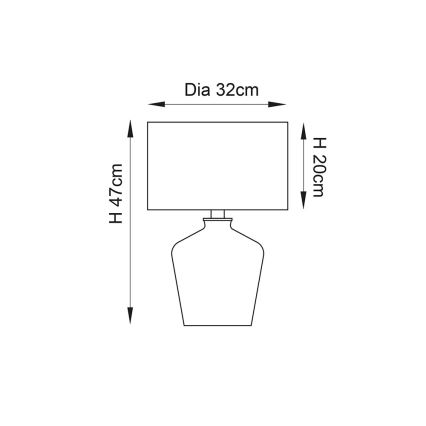 Endon 61149 - Asztali lámpa WALDORF 1xE27/10W/230V réz/fekete