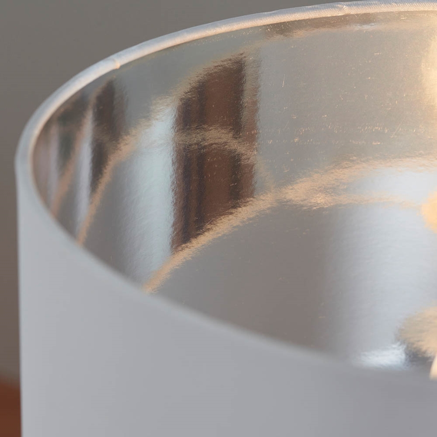 Endon 61198 - Asztali lámpa WALDORF 1xE27/10W/230V fényezett króm/fehér