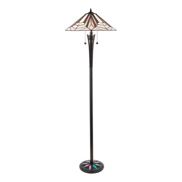 Endon 63934 - Tiffany ASTORIA állólámpa 2xE27/60W/230V, átmérő 48 cm