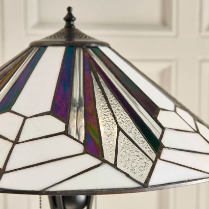 Endon 63934 - Tiffany ASTORIA állólámpa 2xE27/60W/230V, átmérő 48 cm