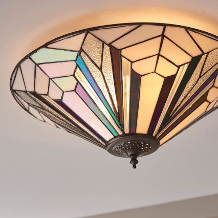 Endon 63935 - Tiffany ASTORIA mennyezeti lámpa 2xE27/60W/230V átmérő 48 cm
