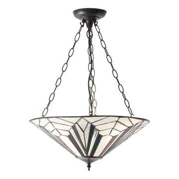 Endon 63936 - Tiffany ASTORIA láncos csillár 3xE27/60W/230V átm. 48 cm