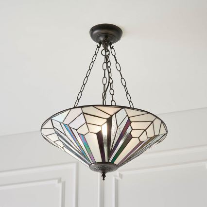 Endon 63936 - Tiffany ASTORIA láncos csillár 3xE27/60W/230V átm. 48 cm