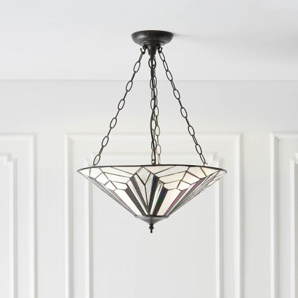 Endon 63936 - Tiffany ASTORIA láncos csillár 3xE27/60W/230V átm. 48 cm