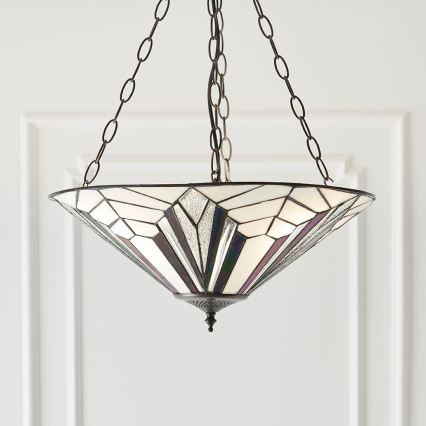 Endon 63936 - Tiffany ASTORIA láncos csillár 3xE27/60W/230V átm. 48 cm