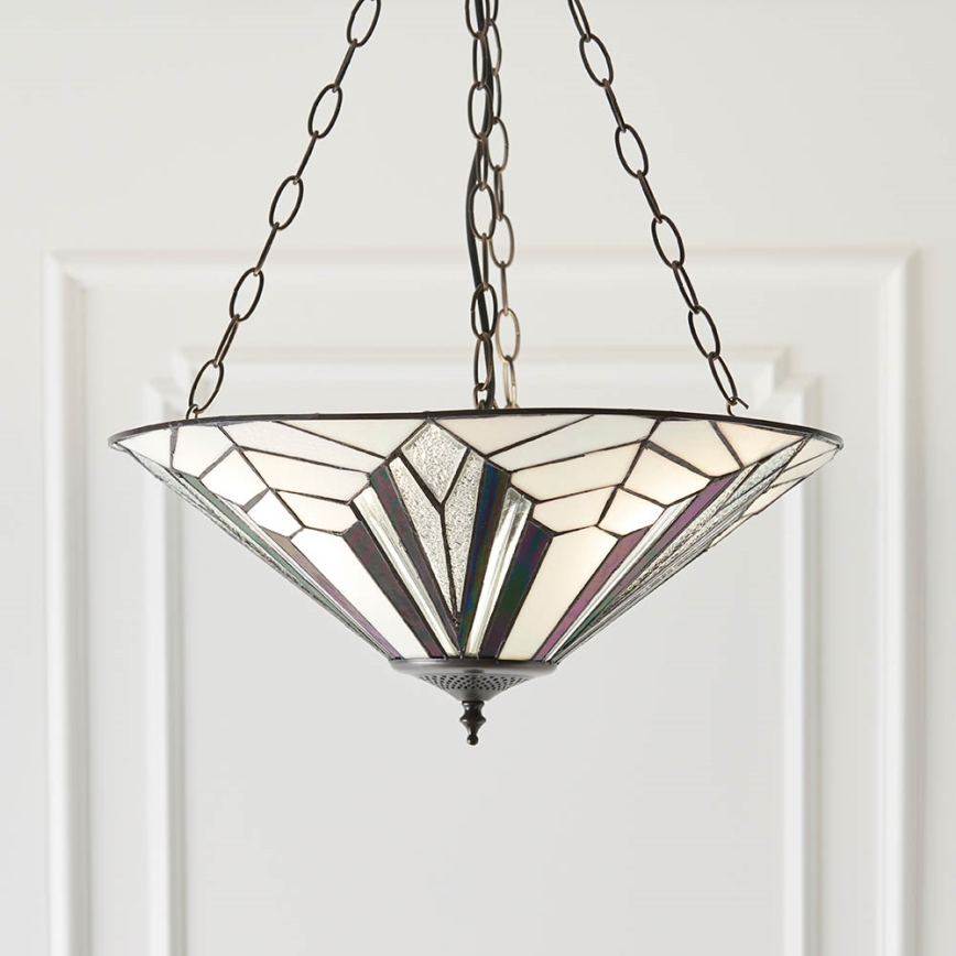 Endon 63936 - Tiffany ASTORIA láncos csillár 3xE27/60W/230V átm. 48 cm