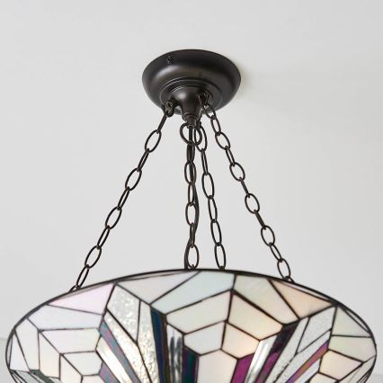 Endon 63936 - Tiffany ASTORIA láncos csillár 3xE27/60W/230V átm. 48 cm