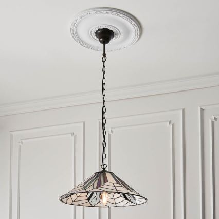 Endon 63938 - Tiffany ASTORIA láncos csillár 1xE27/60W/230V átm. 48 cm