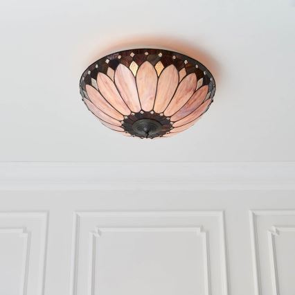 Endon 63973 - Tiffany BROOKLYN mennyezeti lámpa 2xE14/60W/230V, átmérő 50 cm