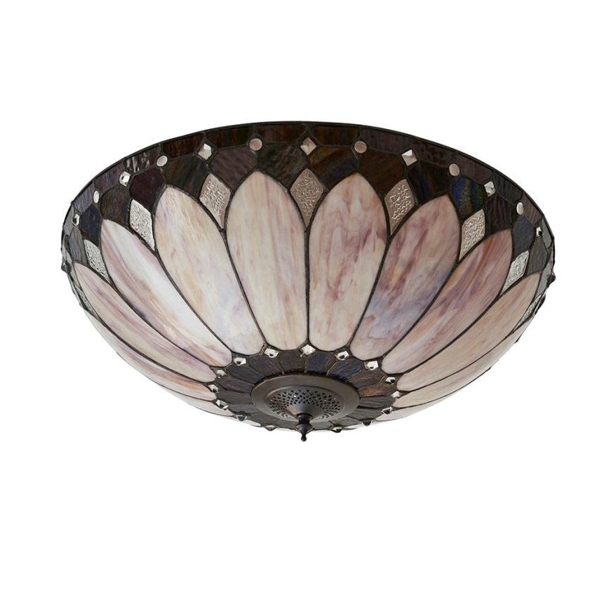 Endon 63973 - Tiffany BROOKLYN mennyezeti lámpa 2xE14/60W/230V, átmérő 50 cm