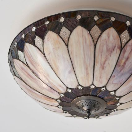 Endon 63973 - Tiffany BROOKLYN mennyezeti lámpa 2xE14/60W/230V, átmérő 50 cm