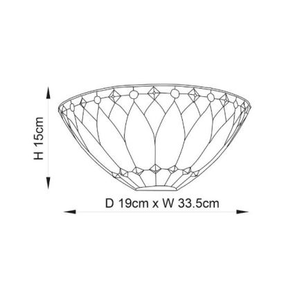 Endon 63983 - Tiffany BROOKLYN fali lámpatest 1xE14/40W/230V