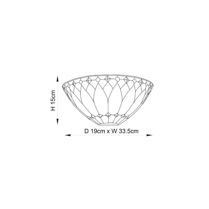 Endon 63983 - Tiffany BROOKLYN fali lámpatest 1xE14/40W/230V