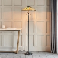 Endon 64041 - Tiffany DARK STAR állólámpa 2xE27/60W/230V, átmérő 49 cm