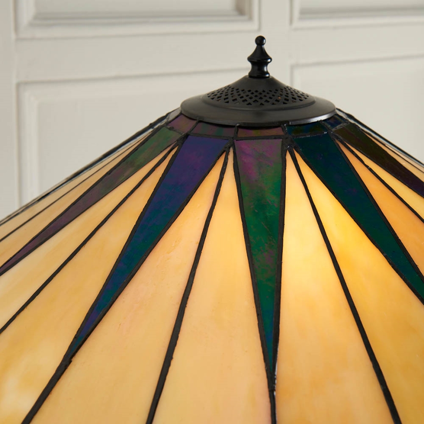 Endon 64041 - Tiffany DARK STAR állólámpa 2xE27/60W/230V, átmérő 49 cm