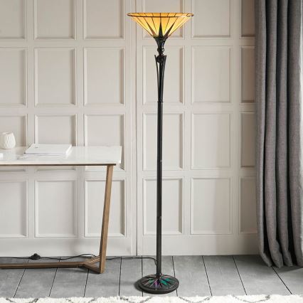 Endon 64042 - Tiffany DARK STAR állólámpa 1xE27/60W/230V, átm. 42 cm