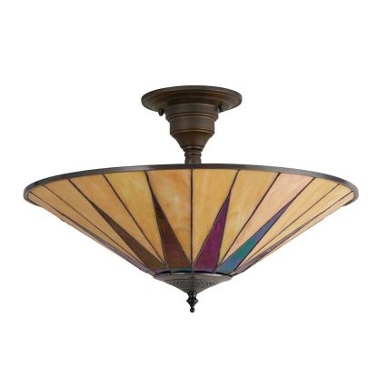 Endon 64043 - Felületre szerelhető Tiffany DARK STAR csillár 3xE27/60W/230V, Ø 49 cm