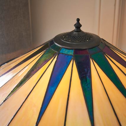 Endon 64045 - Tiffany DARK STAR asztali lámpa 2xE27/60W/230V, Ø 49 cm