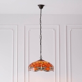 Endon 64081 - Tiffany DRAGONFLY láncos csillár 3xE27/60W/230V, átmérő 41 cm