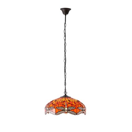 Endon 64081 - Tiffany DRAGONFLY láncos csillár 3xE27/60W/230V, átmérő 41 cm