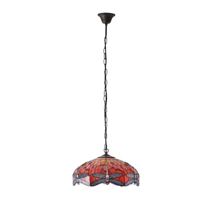 Endon 64081 - Tiffany DRAGONFLY láncos csillár 3xE27/60W/230V, átmérő 41 cm