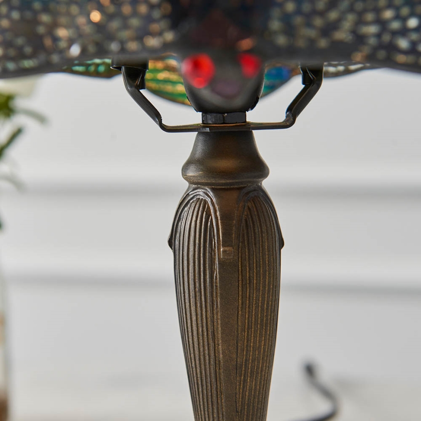 Endon 64088 - Tiffany DRAGONFLY asztali lámpa 1xE14/40W/230V, átm. 20 cm