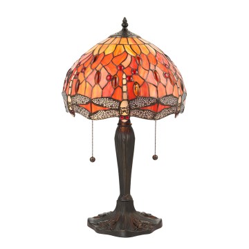 Endon 64092 - Tiffany DRAGONFLY asztali lámpa 2xE27/60W/230V Ø 30 cm