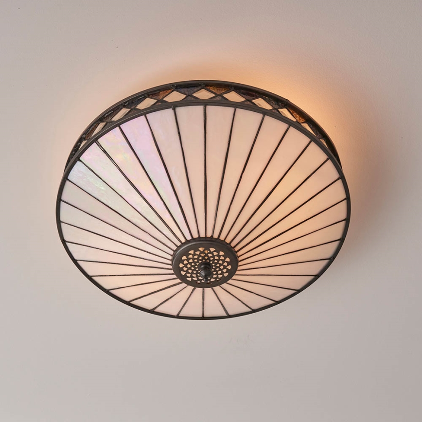 Endon 64145 - Mennyezeti lámpa Tiffany FARGO 2xE27/60W/230V Ø 41,5 cm