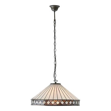 Endon 64147 - Láncos csillár Tiffany FARGO 1xE27/60W/230V átm. 50 cm