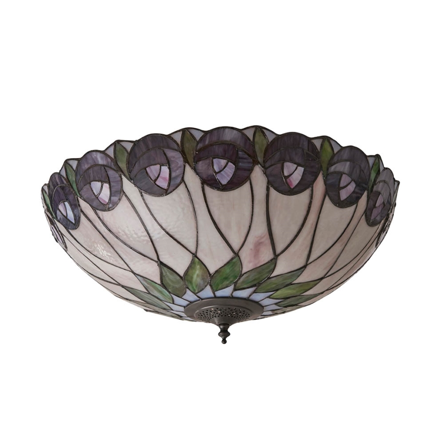 Endon 64173 - Tiffany HUTCHINSON mennyezeti lámpa 2xE27/60W/230V átm. 50 cm