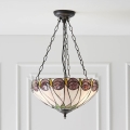 Endon 64175 - Láncra függesztett Tiffany HUTCHINSON 3x E27/60W/230V Ø 40 cm